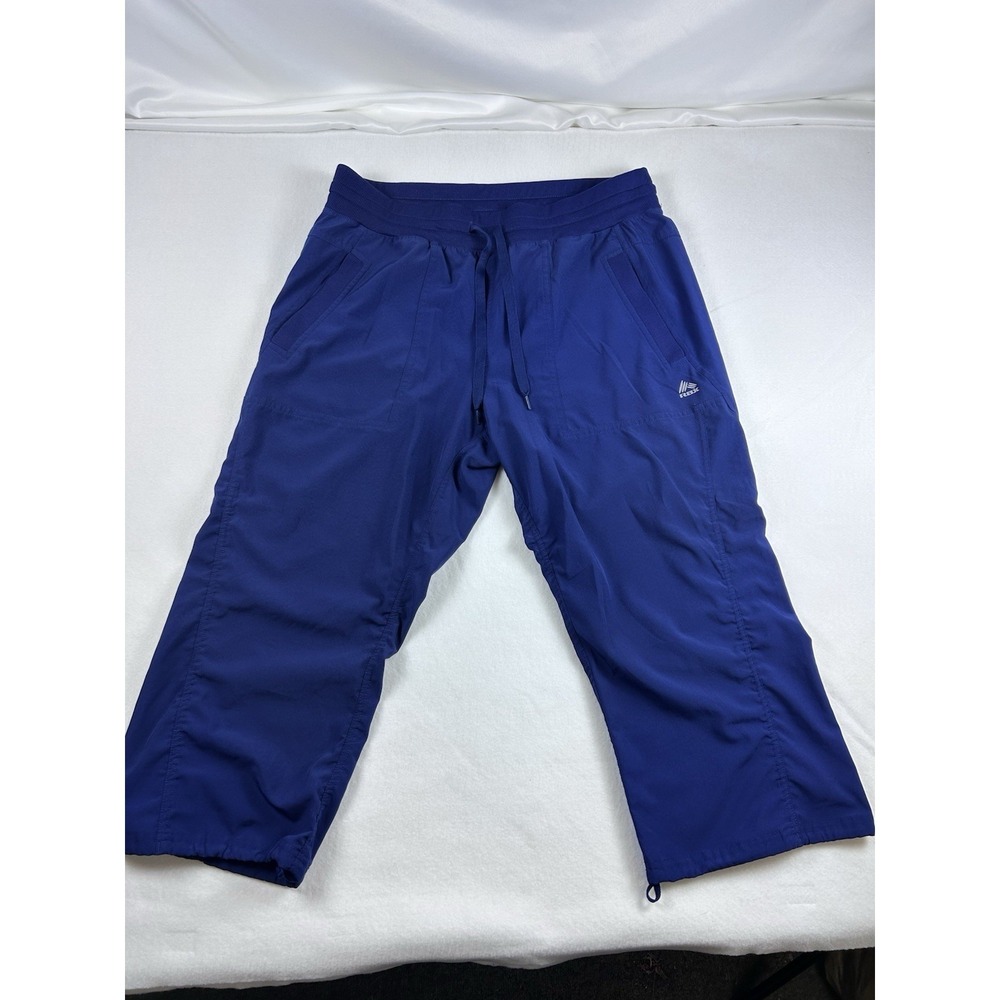 RBX Active Women's Capri Pant Pockets Lightweight drawstring Sz L Trail Ready